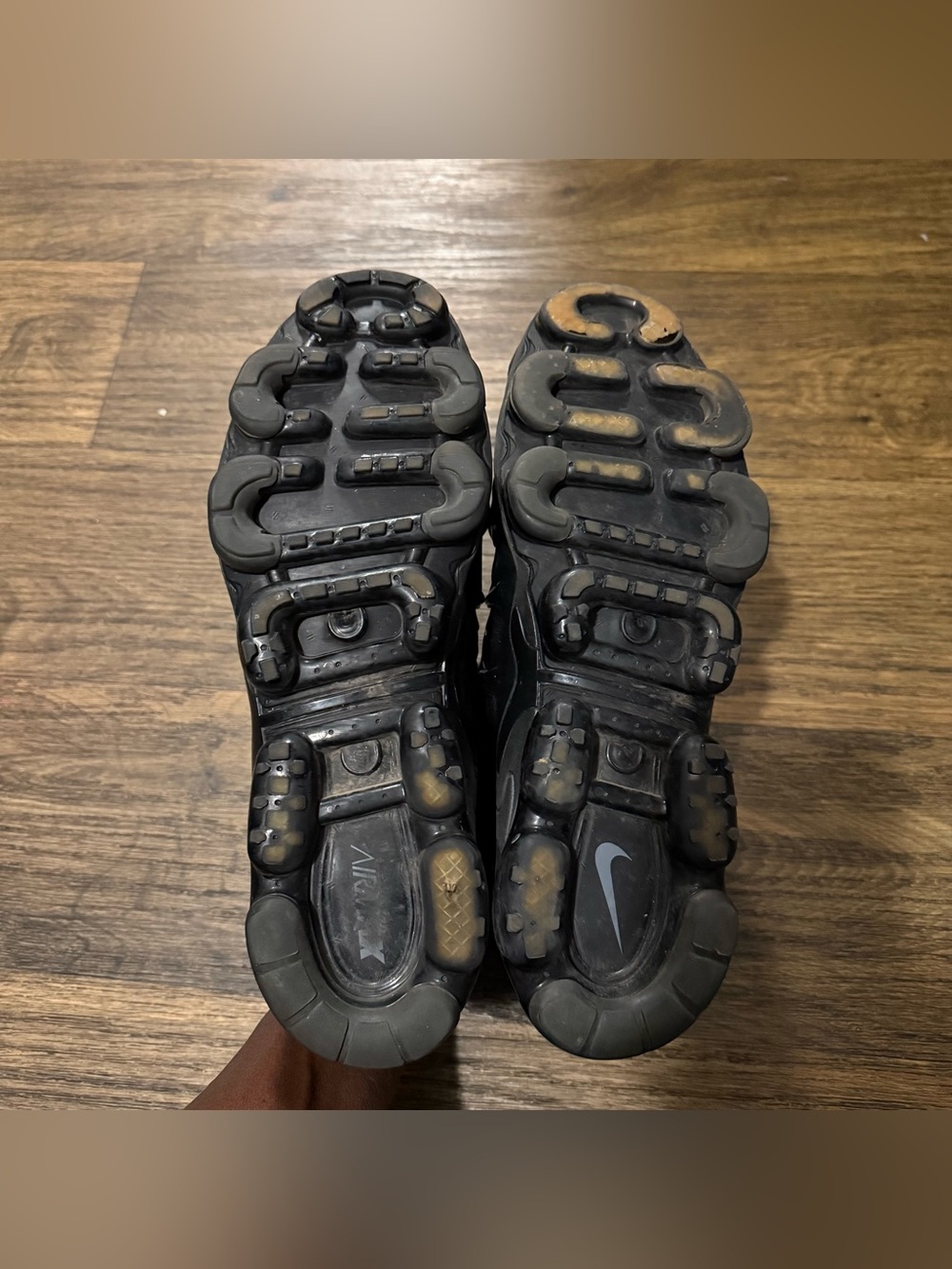 Nike Men's All-Black VaporMax Plus Triple Black Sneakers Size 12 Men - Picture 9 of 10